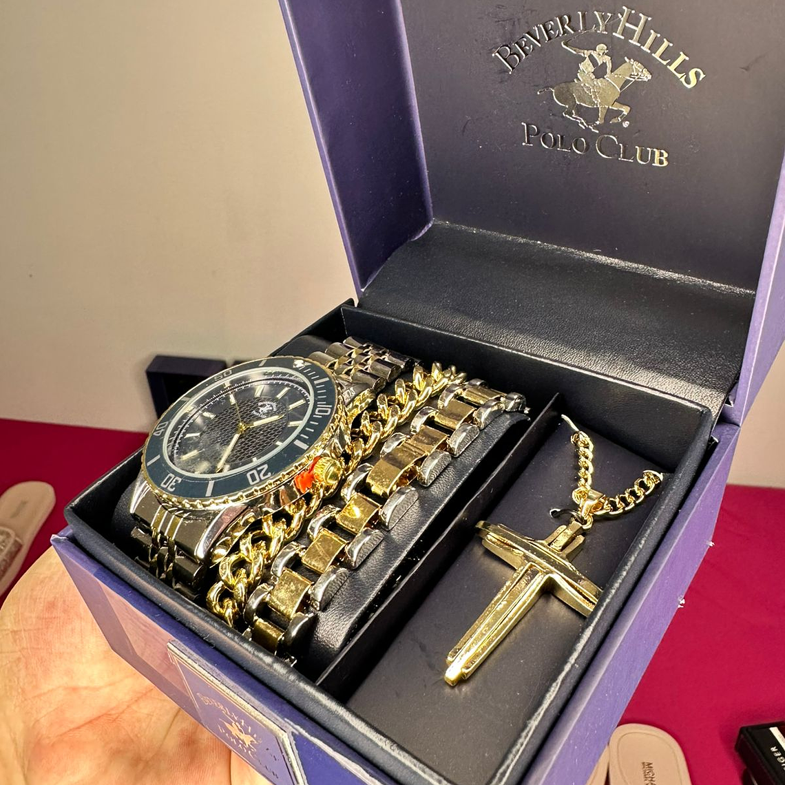 Reloj Polo Pulseras + cadena  2