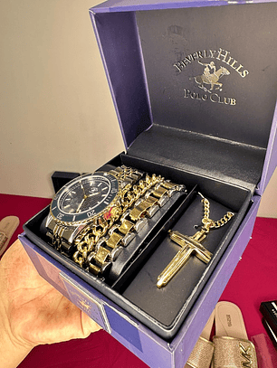 Reloj Polo Pulseras + cadena 