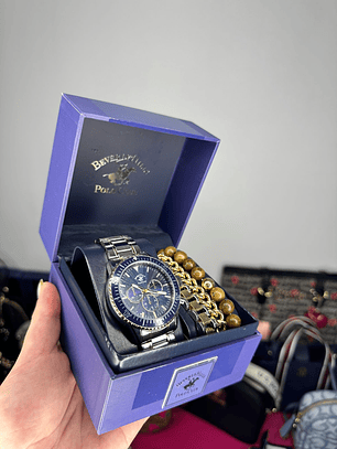 Reloj POLO Hombre + Pulseras  