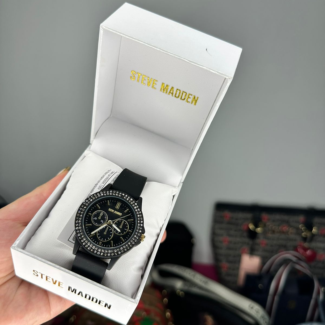 Reloj Steve Madden Negro Mujer  1