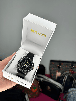 Reloj Steve Madden Negro Mujer 