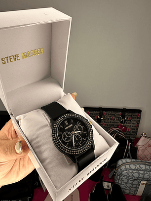 Reloj Steve Madden Negro Mujer 