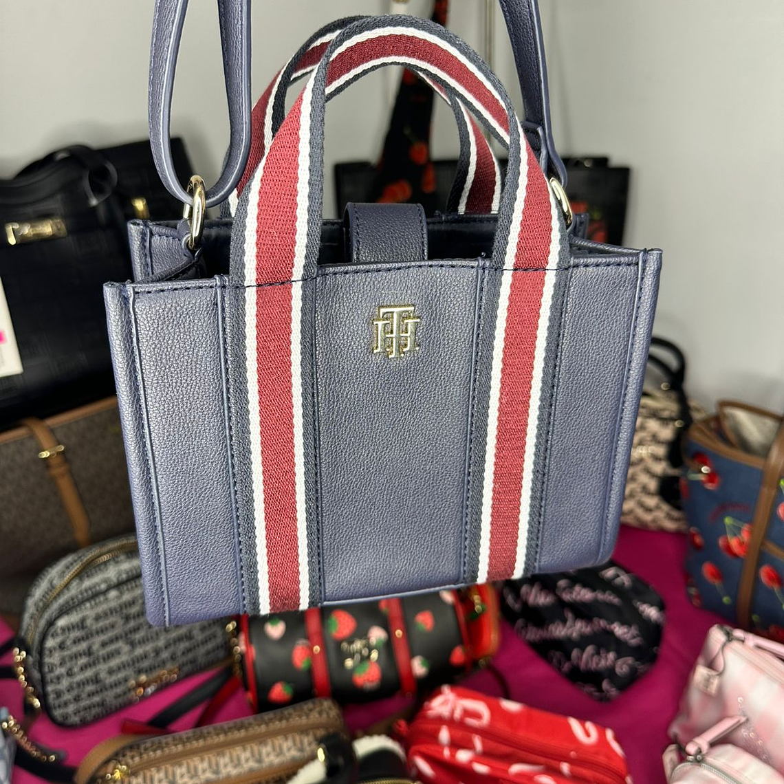 Mini tote Tommy Hilfiger Azul  1