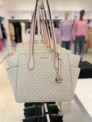 Tote Michael Kors Blanco con Rosa