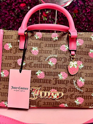 Mini tote/Crossbody Juicy Couture café fresa