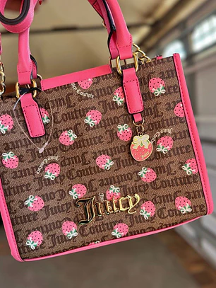 Mini tote/Crossbody Juicy Couture café fresa