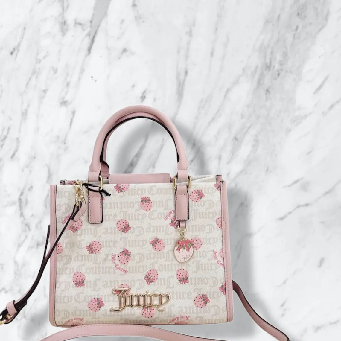 Mini tote/Crossbody Juicy Couture Blanco fresa 1