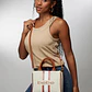 Mini tote Bebe Blanco con café  - Miniatura 3