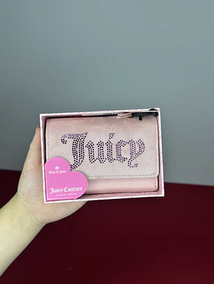 Billetera Juicy Couture Rosa Gamuza 