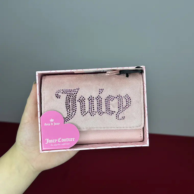Billetera Juicy Couture Rosa Gamuza  1