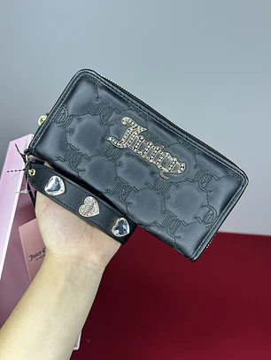 Billetera Juicy Couture Negra Larga 