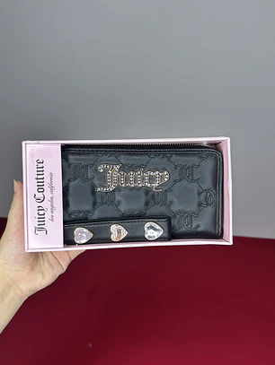 Billetera Juicy Couture Negra Larga 