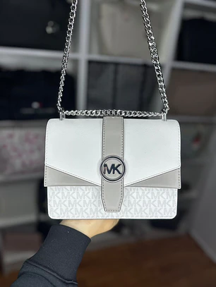 Crossbody Michael Kors Blanco con gris 