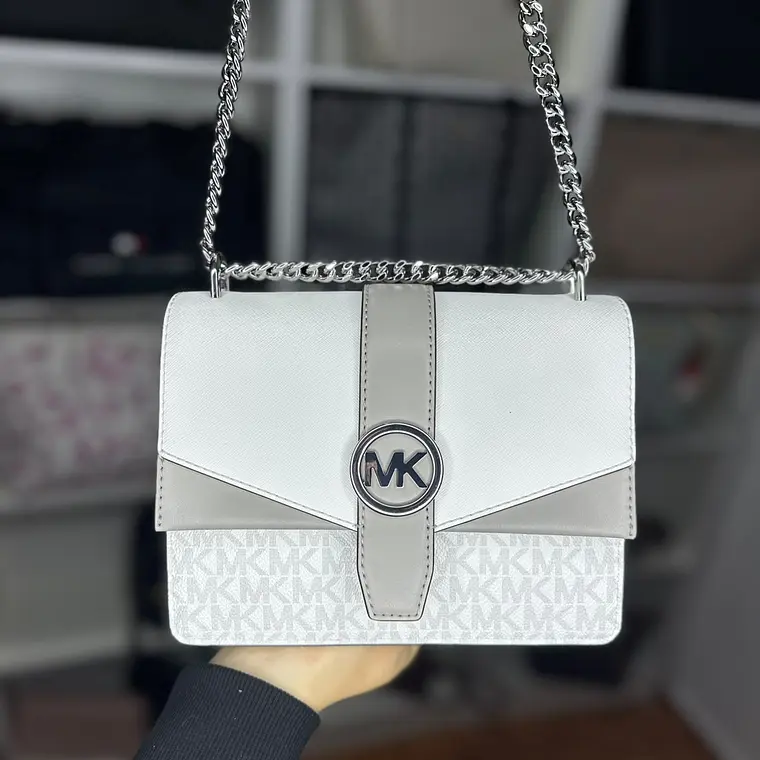 Crossbody Michael Kors Blanco con gris  1