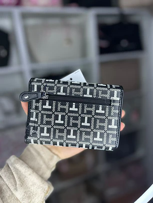 Billetera Tommy Hilfiger Negra con Blanco 