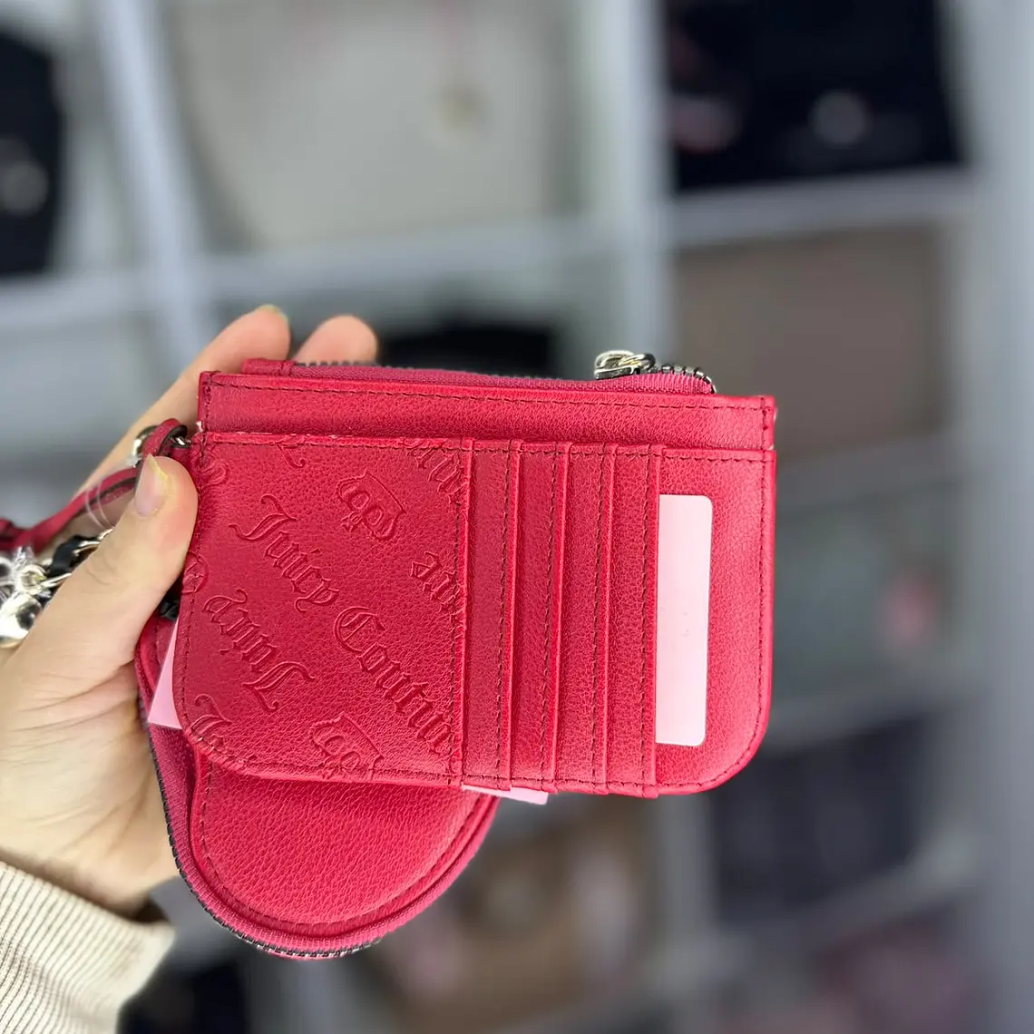 Tarjetero + Monedero Juicy Couture Rojo  2