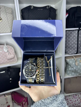 Reloj Polo + Cadena y pulseras 