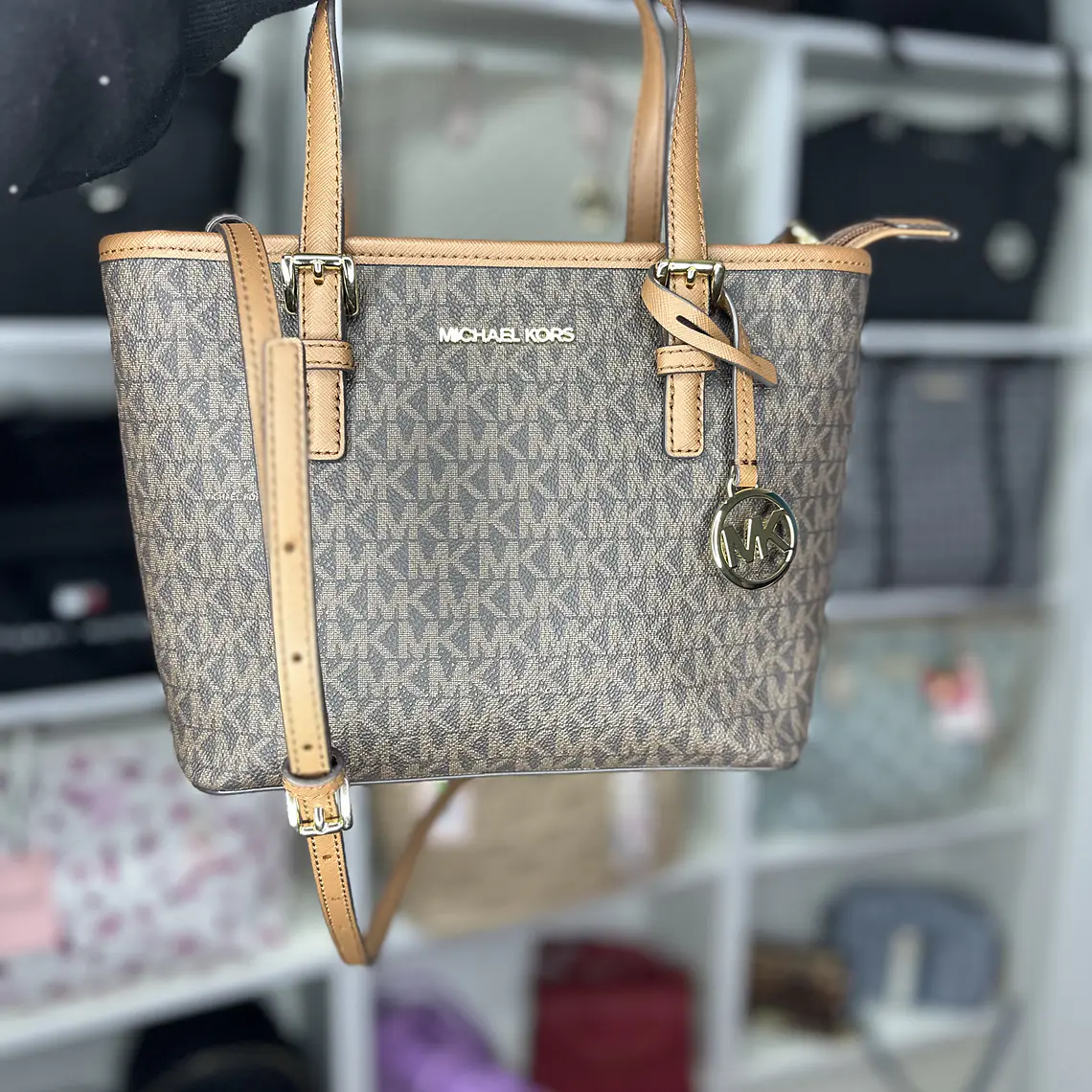 Mini tote Michael Kors marrón  1