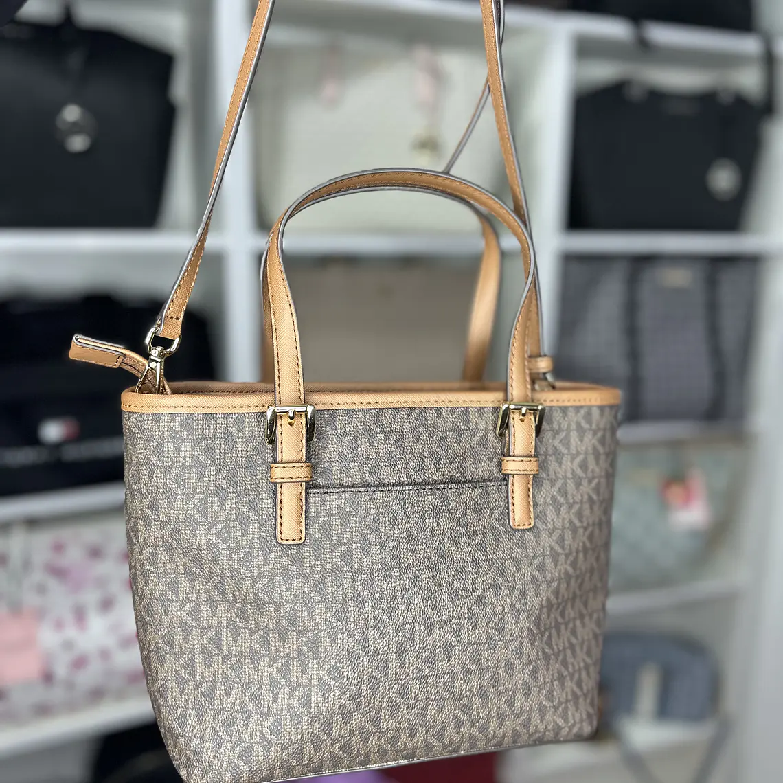 Mini tote Michael Kors marrón  3