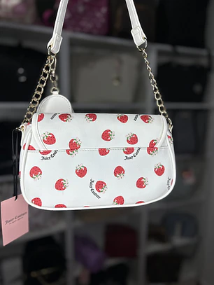 Cartera de hombro Juicy Couture Blanca fresa 