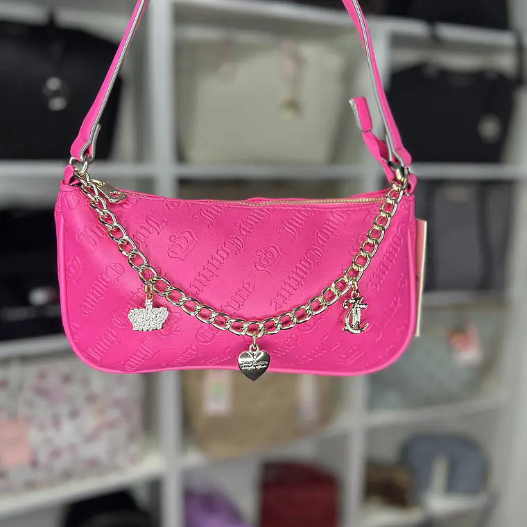 Cartera de hombro Juicy Couture Fucdia con colgantes 1