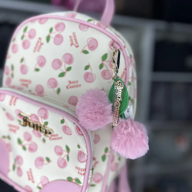 Mochila Juicy Couture Blanca Cereza  2