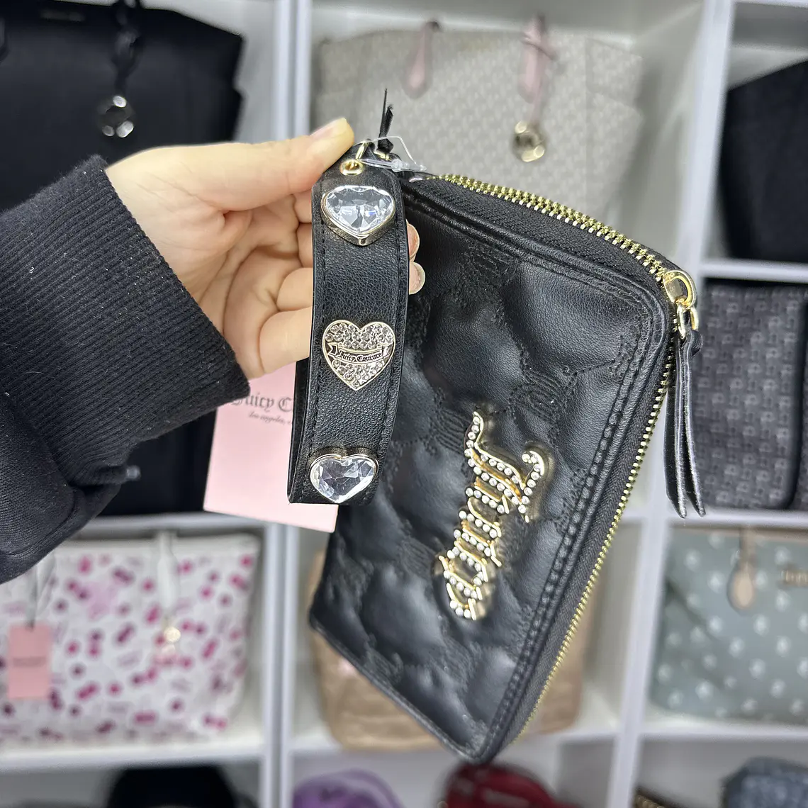 Billetera Grande Juicy Couture Negra  2