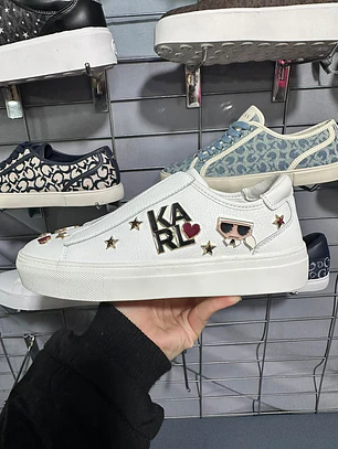 Zapatillas Karl Lagerfeld Blanca Elástico 