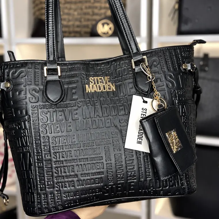 Tote Steve Madden Negro Grande 1