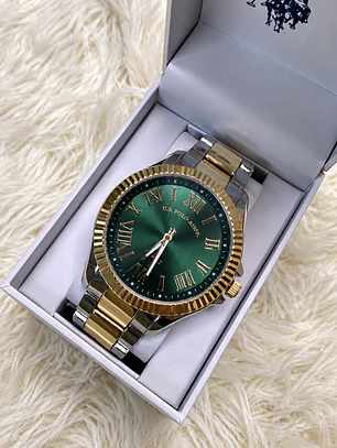 Reloj Polo Plateado /Dorado 