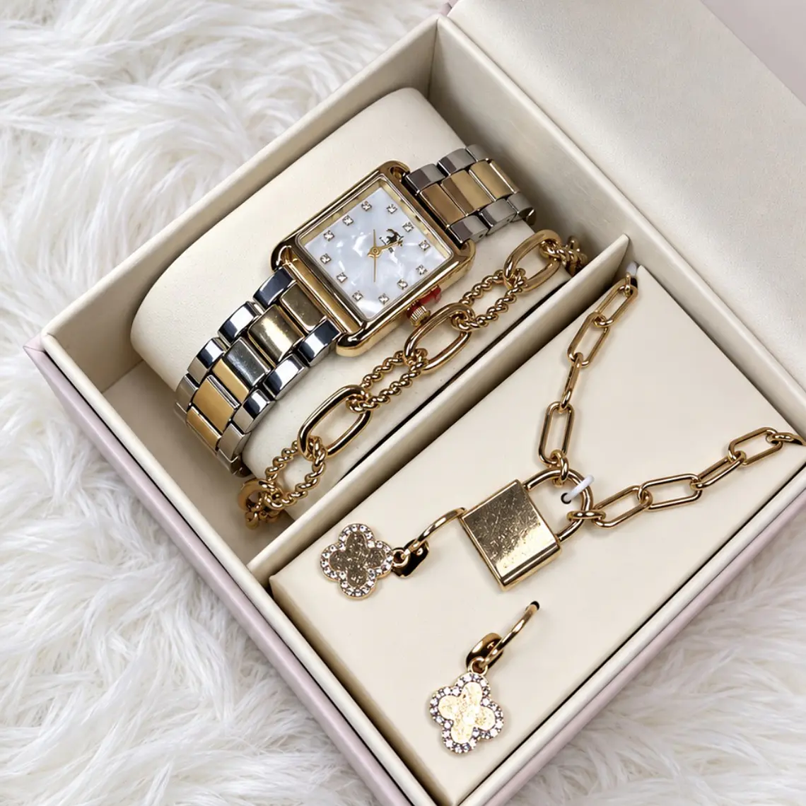 Reloj Polo Plateado/Dorado + Accesorios  1