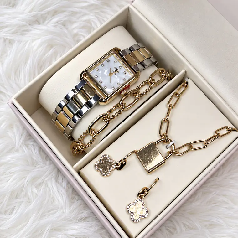 Reloj Polo Plateado/Dorado + Accesorios  1