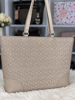 Tote Tommy Hilfiger Beige 