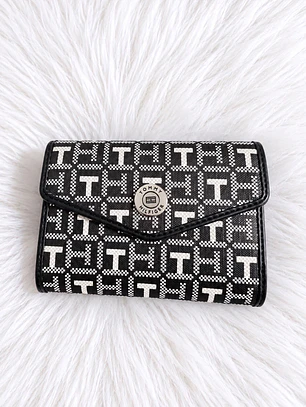 Billetera Tommy Hilfiger Negra con Blanco 