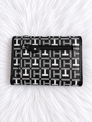 Billetera Tommy Hilfiger Negra con Blanco 