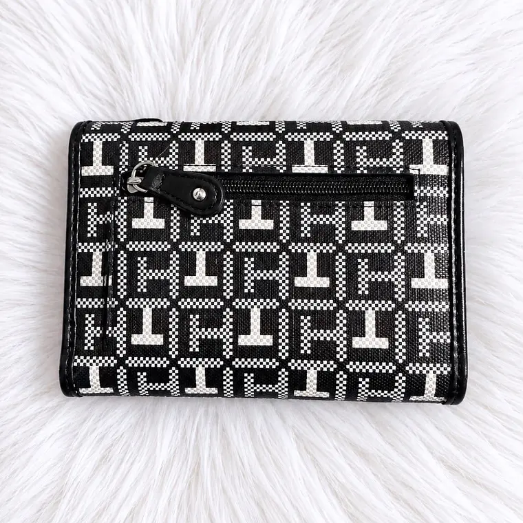 Billetera Tommy Hilfiger Negra con Blanco  2