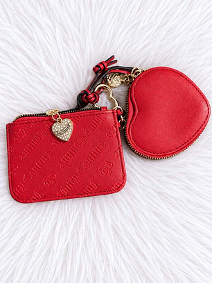 Tarjetero + Monedero Juicy Couture Rojo 