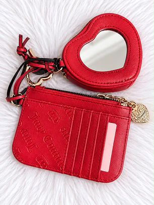 Tarjetero + Monedero Juicy Couture Rojo 