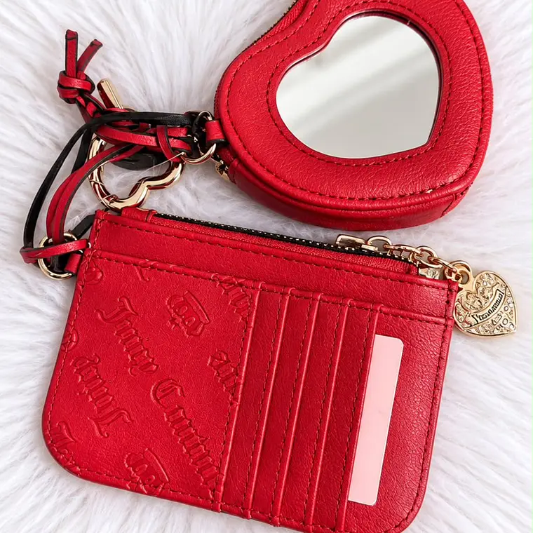 Tarjetero + Monedero Juicy Couture Rojo  1