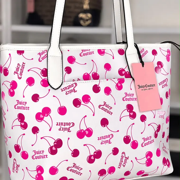 Tote Juicy Couture Blanco Cerezas  2