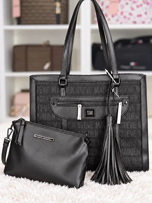 Tote Steve Madden negro + Sobre de mano 