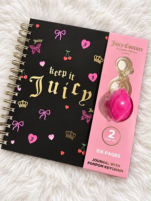Agenda Juicy Couture Negra + Llavero 