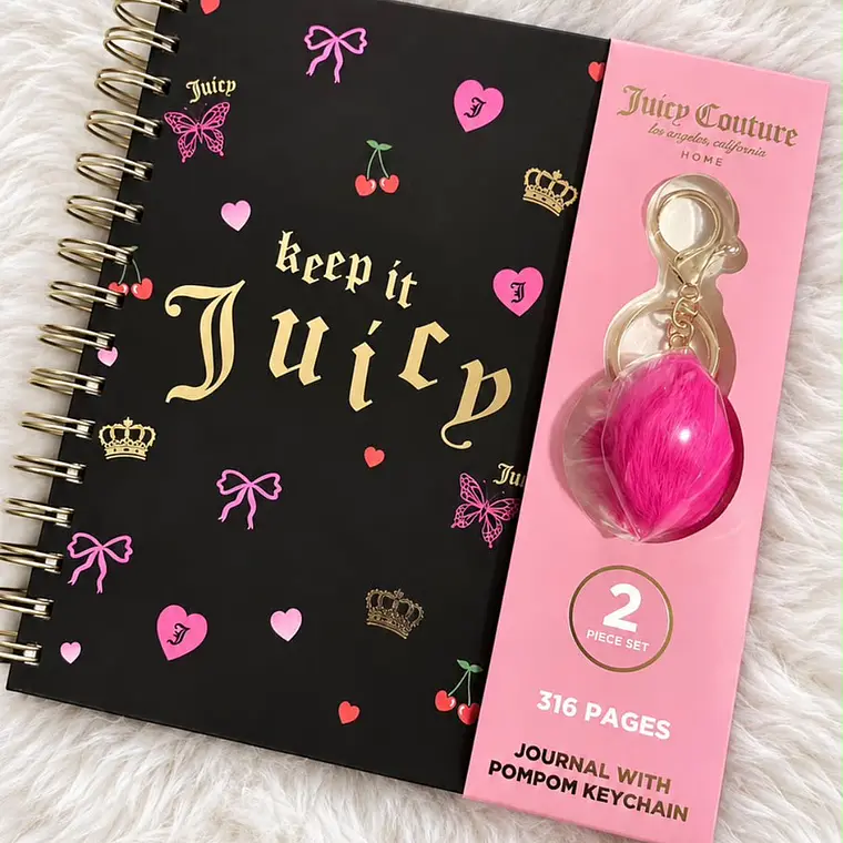 Agenda Juicy Couture Negra + Llavero  1