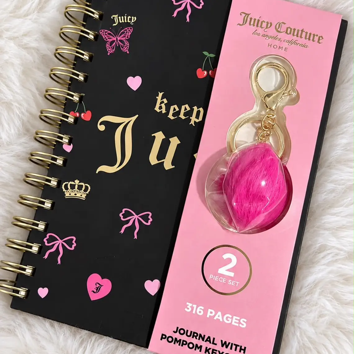 Agenda Juicy Couture Negra + Llavero  2