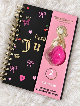 Agenda Juicy Couture Negra + Llavero 