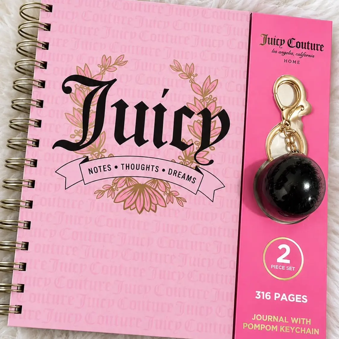 Agenda Juicy Couture Rosa + Llavero  1