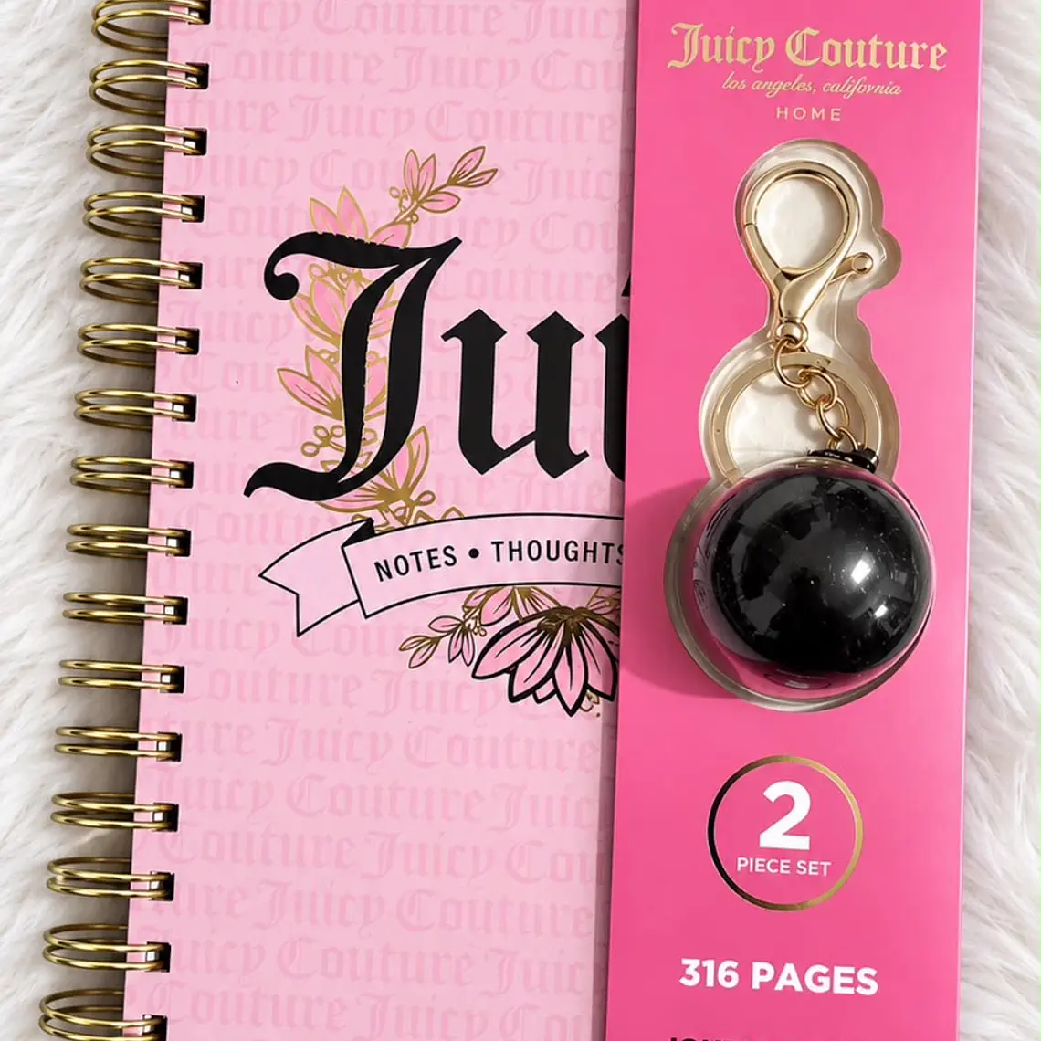 Agenda Juicy Couture Rosa + Llavero  3