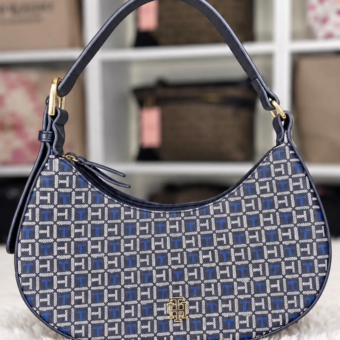 Cartera de hombro Tommy Hilfiger Azul  1