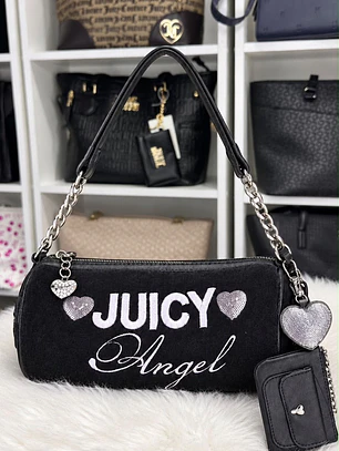Cartera de hombro Juicy Couture Tubito Negra 