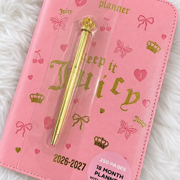 Agenda Juicy couture con cierre + Lapicera  1